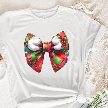 Christmas Girly png, Coquette Bow png - 300 DPI Design for T-Shirt