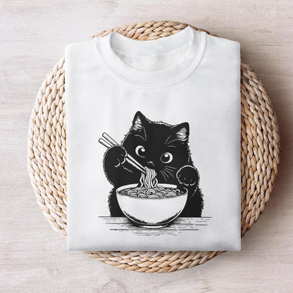 Cute Cat Png, Japanese Noodle Png - 300 DPI Design for T-Shirt