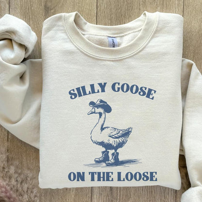 Silly Goose On The Loose PNG, Cowboy Goose Png - 300 DPI Design for T-Shirt