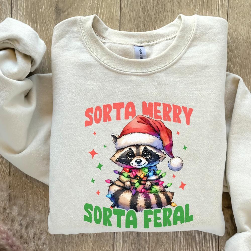 Sorta Santa Sorta Feral PNG, Christmas png - 300 DPI Design for T-Shirt