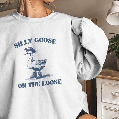 Silly Goose On The Loose PNG, Cowboy Goose Png - 300 DPI Design for T-Shirt