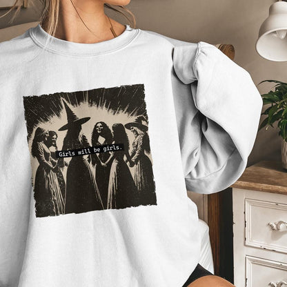 Halloween Witch PNG, Girls will be Girls PNG - 300 DPI Design for T-Shirt