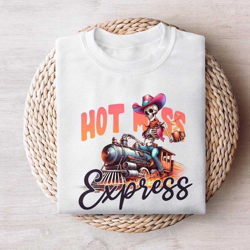 Hot Mess Express PNG, Mental Health PNG - 300 DPI Design for T-Shirt