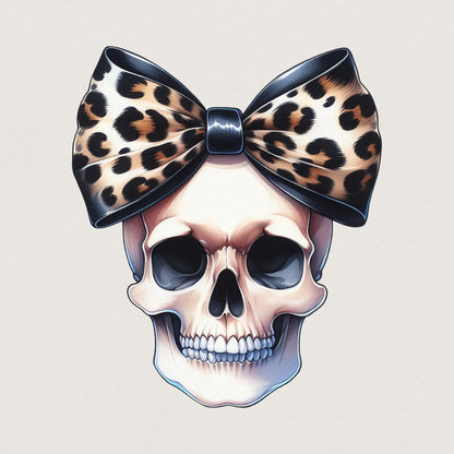 Retro Halloween Skull Coquette Bow Png, Spooky Shirt - 300 DPI Design for