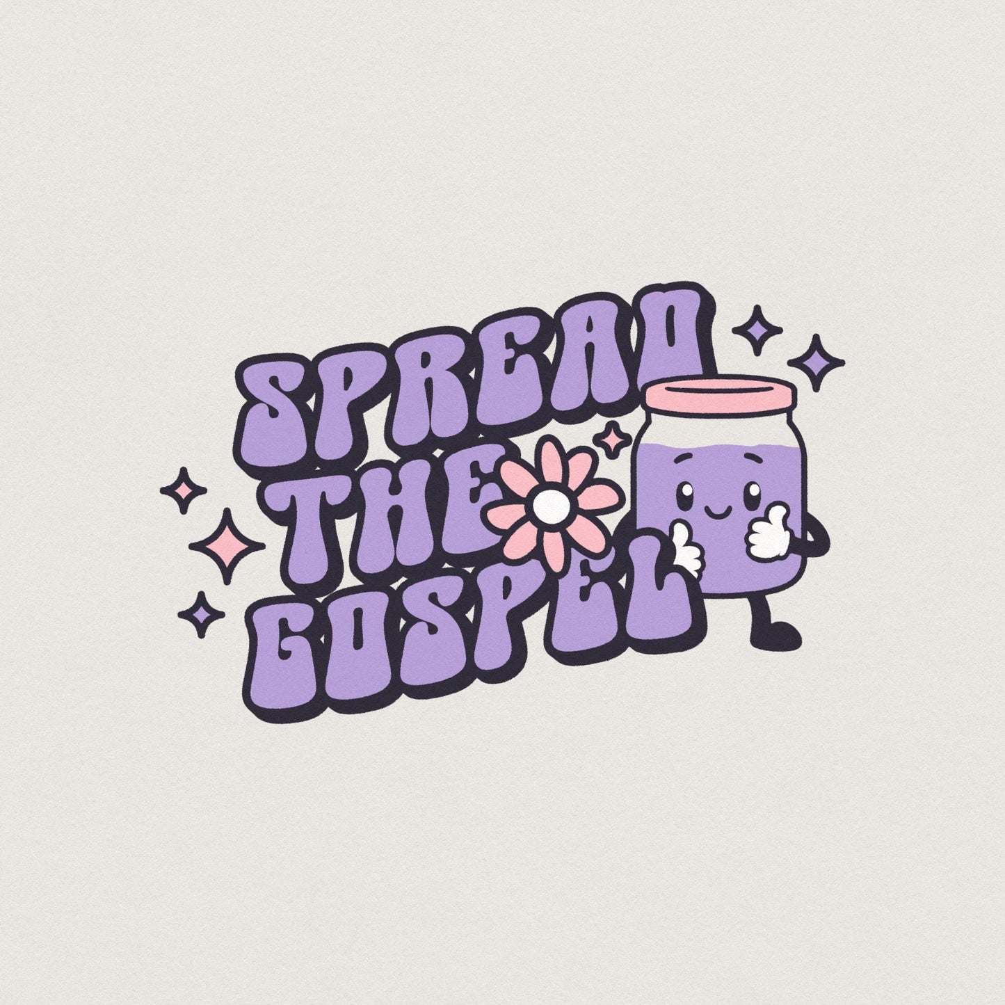 Spread the Gospel, Retro Christian PNG - 300 DPI Design for T-Shirt
