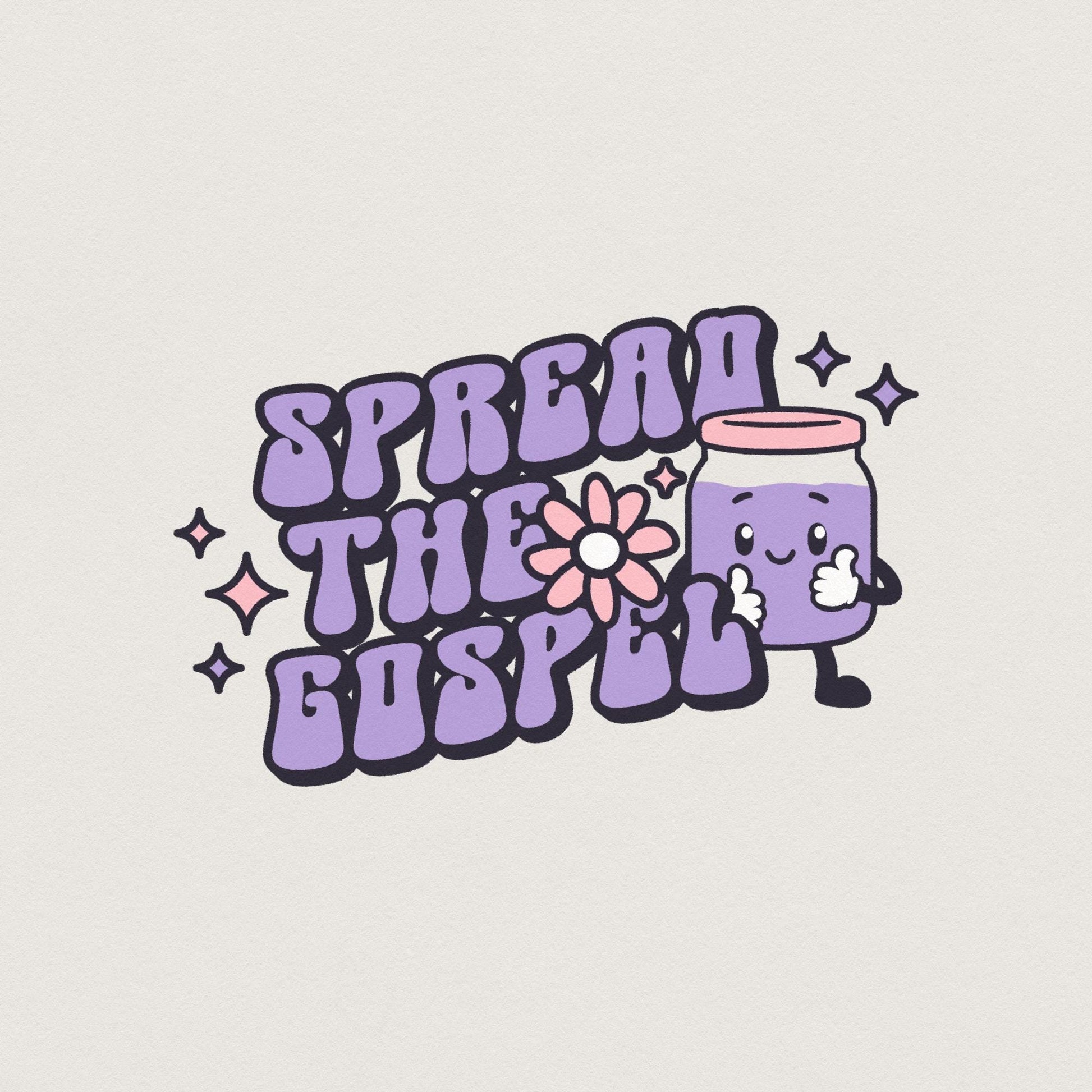 Spread the Gospel, Retro Christian PNG - 300 DPI Design for T-Shirt