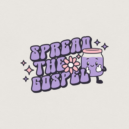 Spread the Gospel, Retro Christian PNG - 300 DPI Design for T-Shirt