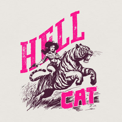 Hell Cat PNG, Cowgirl Tiger png - 300 DPI Design for T-Shirt