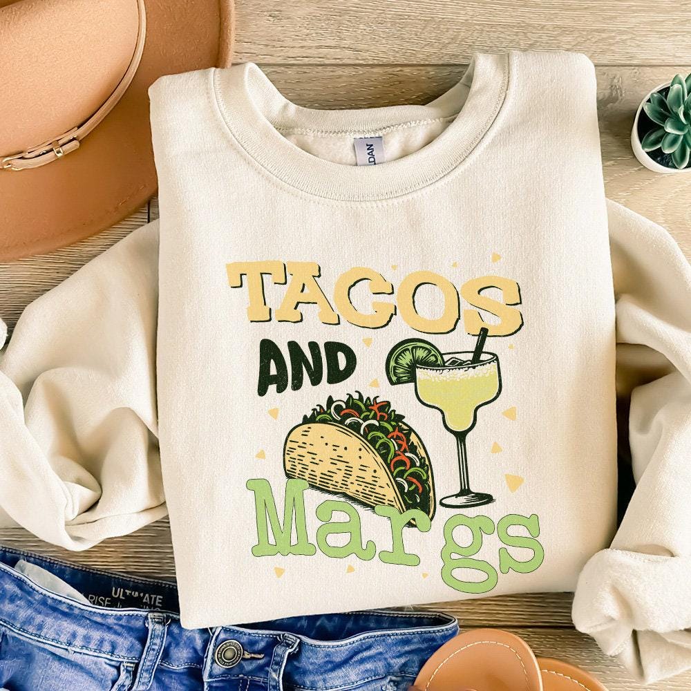 Tacos and Margs, Margarita - 300 DPI Design for T-Shirt