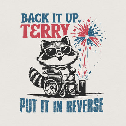Retro 4th of July PNG, Back It Up Terry PNG - 300 DPI Design for T-Shirt