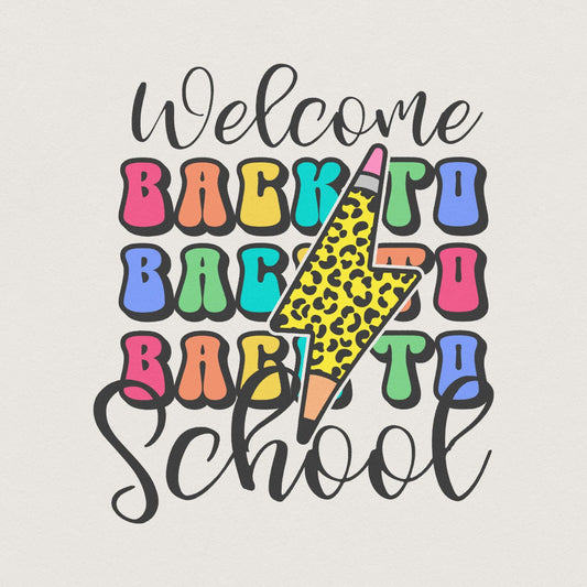 Welcome Back to School PNG, 1st Day of School PNG - 300 DPI Design for
