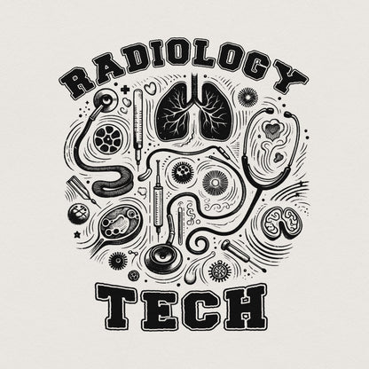 Retro Radiology Tech PNG, Rad Tech Png - 300 DPI Design for T-Shirt