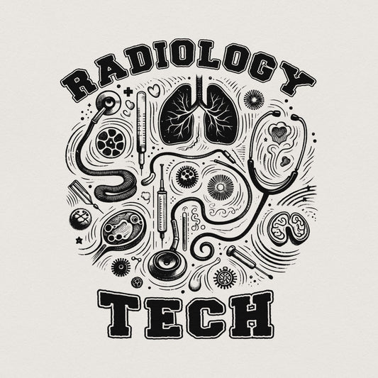 Retro Radiology Tech PNG, Rad Tech Png - 300 DPI Design for T-Shirt