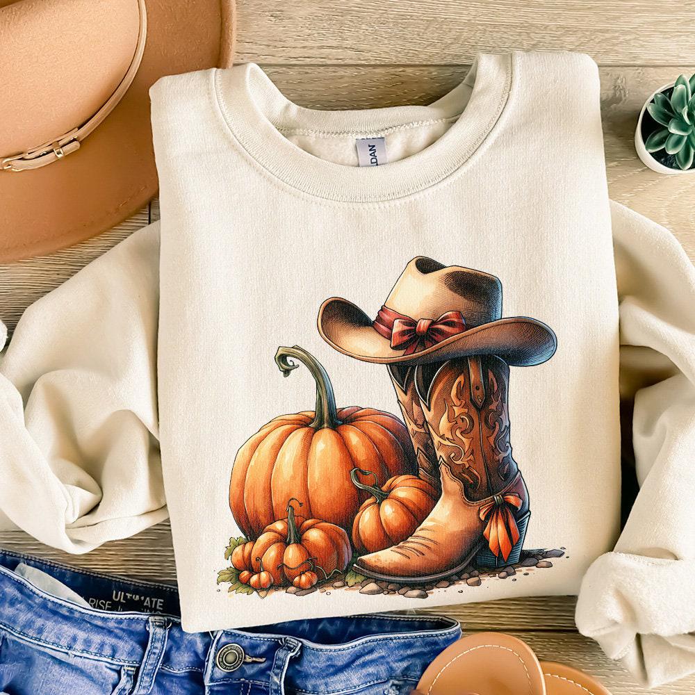 Howdy Pumpkin Png, Halloween Png - 300 DPI Design for T-Shirt