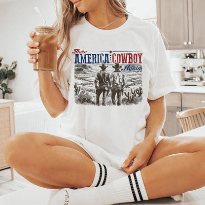 Make America Cowboy Again PNG, Western 4th of July Png - 300 DPI Design