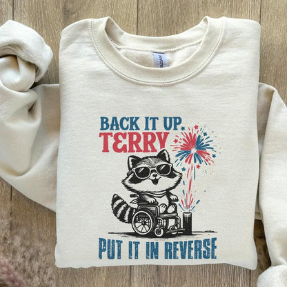 Retro 4th of July PNG, Back It Up Terry PNG - 300 DPI Design for T-Shirt