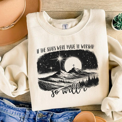 If the Stars Were Made to Worship Png, Christian Svg - 300 DPI Design for