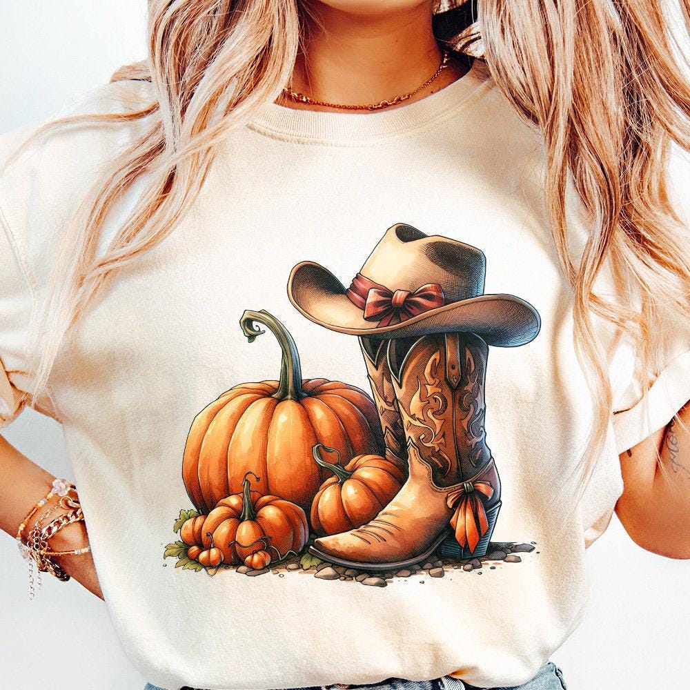 Howdy Pumpkin Png, Halloween Png - 300 DPI Design for T-Shirt