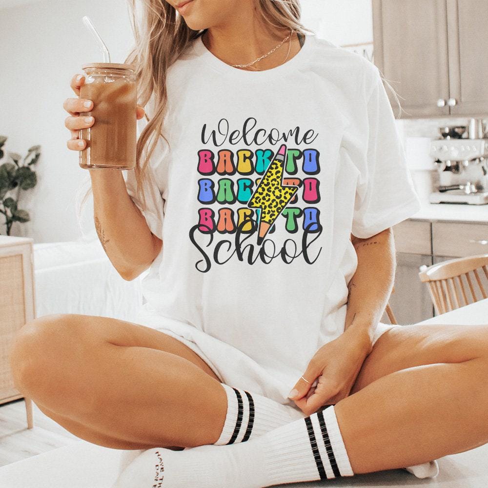 Welcome Back to School PNG, 1st Day of School PNG - 300 DPI Design for