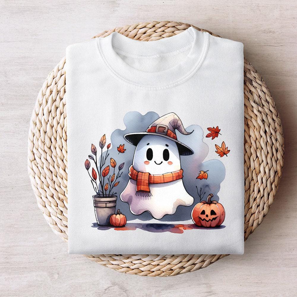 Cute Ghost Png, Halloween Png - 300 DPI Design for T-Shirt