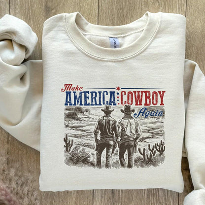 Make America Cowboy Again PNG, Western 4th of July Png - 300 DPI Design