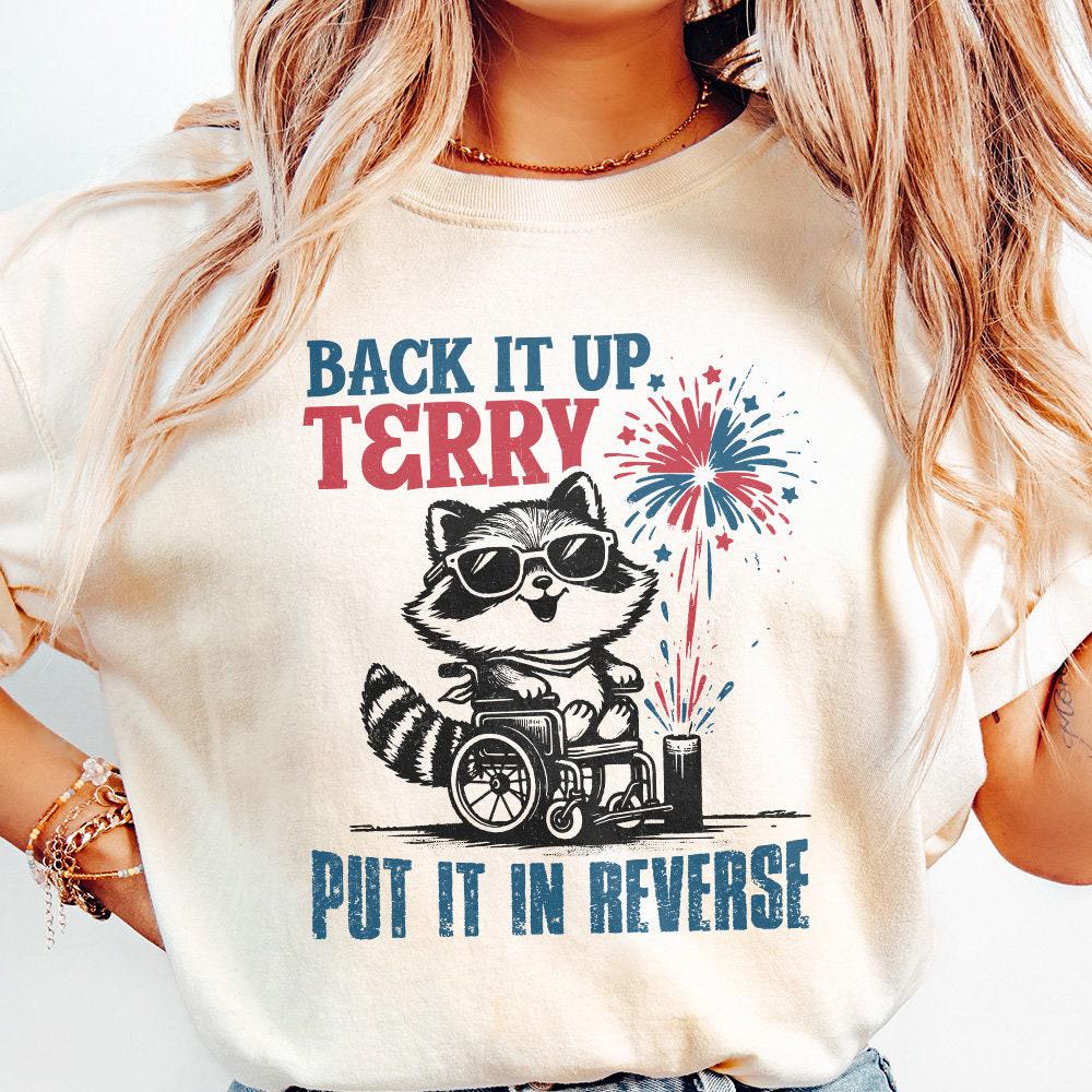 Retro 4th of July PNG, Back It Up Terry PNG - 300 DPI Design for T-Shirt
