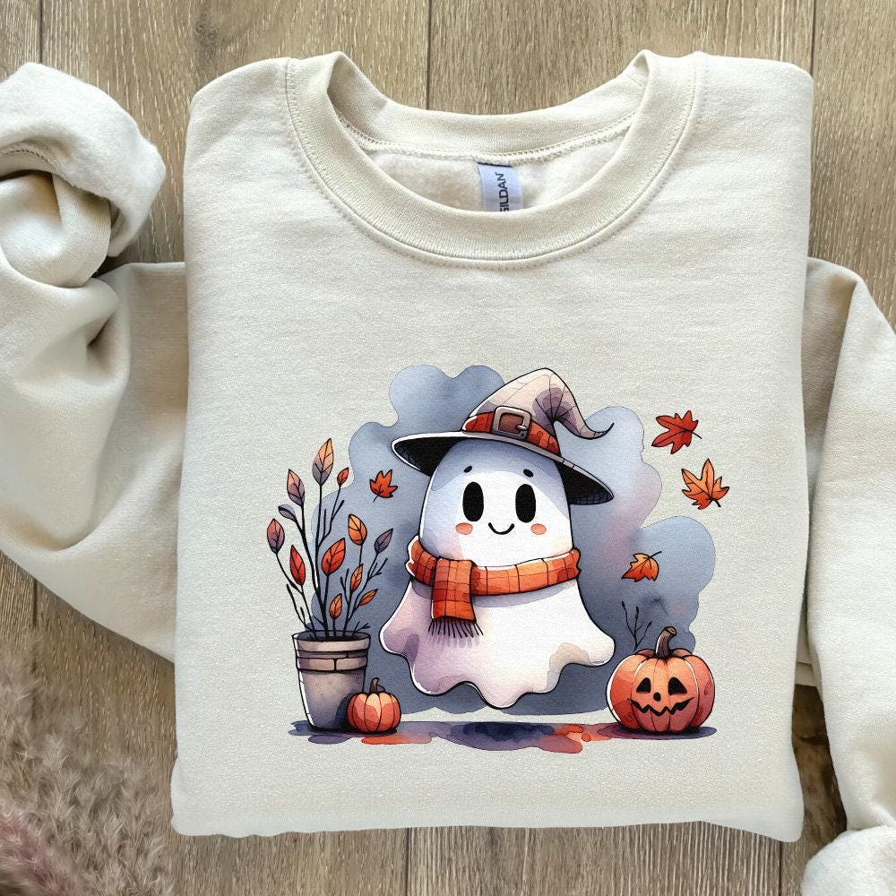 Cute Ghost Png, Halloween Png - 300 DPI Design for T-Shirt