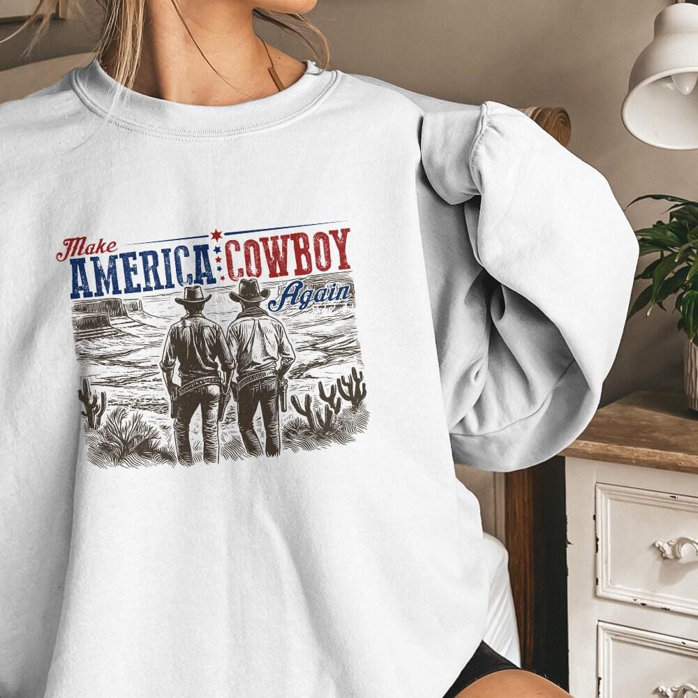 Make America Cowboy Again PNG, Western 4th of July Png - 300 DPI Design
