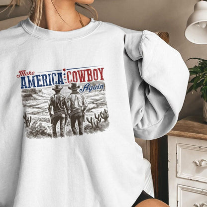 Make America Cowboy Again PNG, Western 4th of July Png - 300 DPI Design