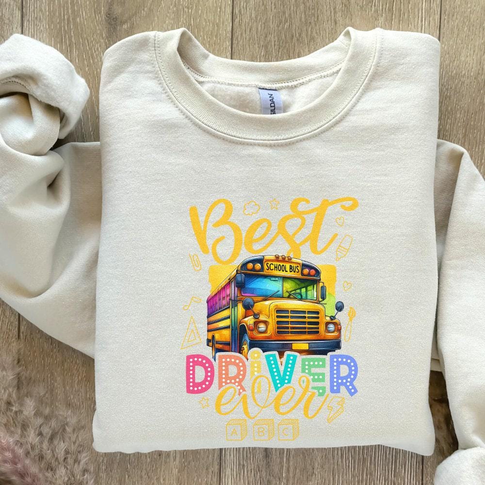 Best Bus Driver Ever Png, School Bus Png - 300 DPI Design for T-Shirt