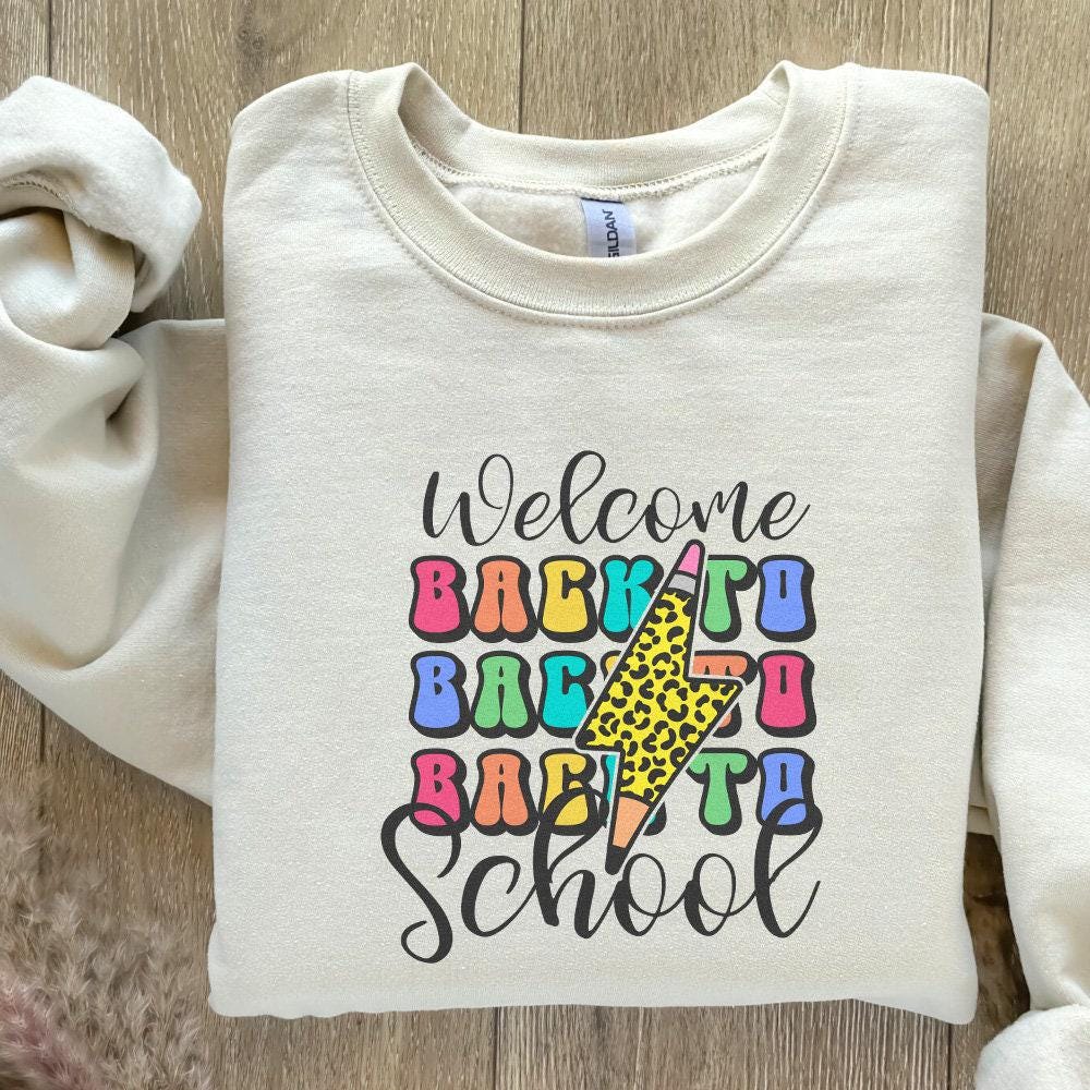 Welcome Back to School PNG, 1st Day of School PNG - 300 DPI Design for