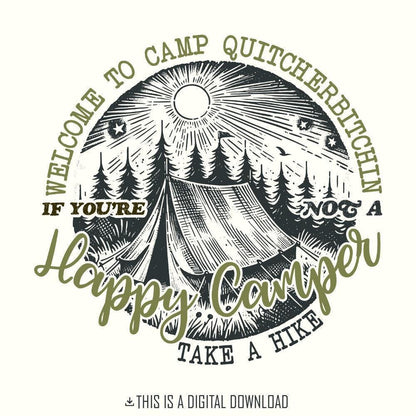Funny Camping PNG, Sublimation Design - 300 DPI Design for T-Shirt