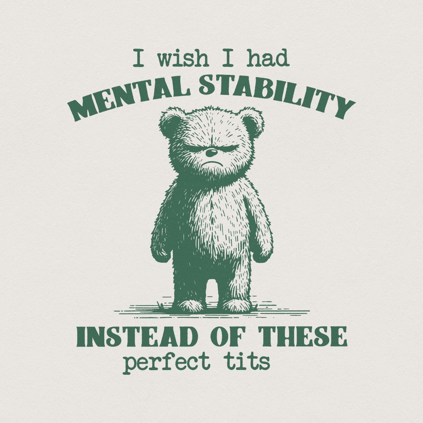Funny Mental Health Meme PNG, Perfect Tits Quote - 300 DPI Design for