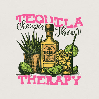 Tequila Therapy PNG, Summer Tequila Sublimation - 300 DPI Design for