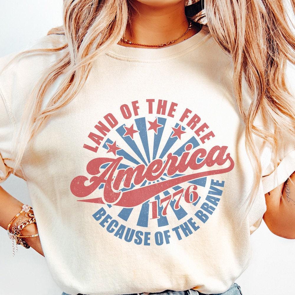 Land of the Free PNG, 4th of July America Sublimation - 300 DPI Design