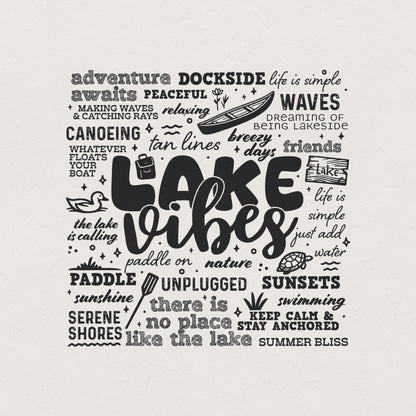 Lake Life Summer Subway Art PNG Digital Download, Summer Vibes - 300 DPI