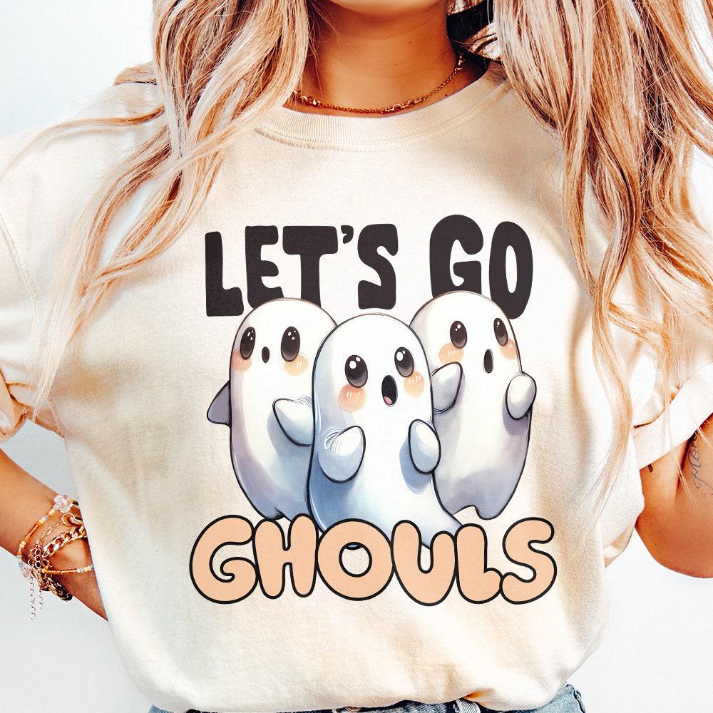 Cute Halloween png, Let's Go Ghouls png - 300 DPI Design for T-Shirt