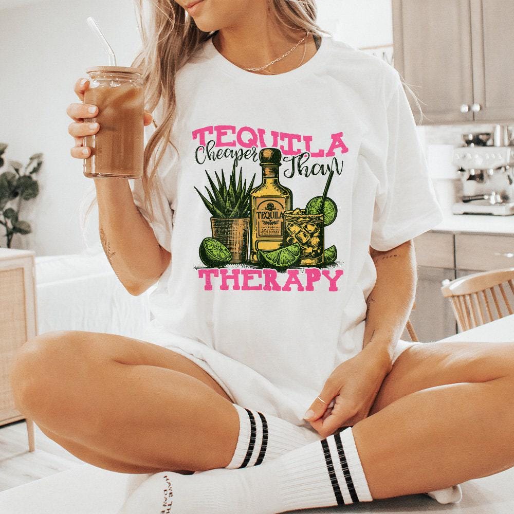 Tequila Therapy PNG, Summer Tequila Sublimation - 300 DPI Design for