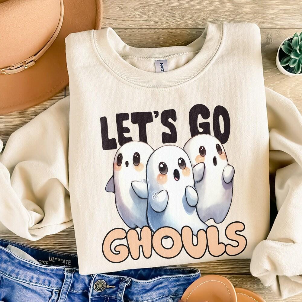 Cute Halloween png, Let's Go Ghouls png - 300 DPI Design for T-Shirt