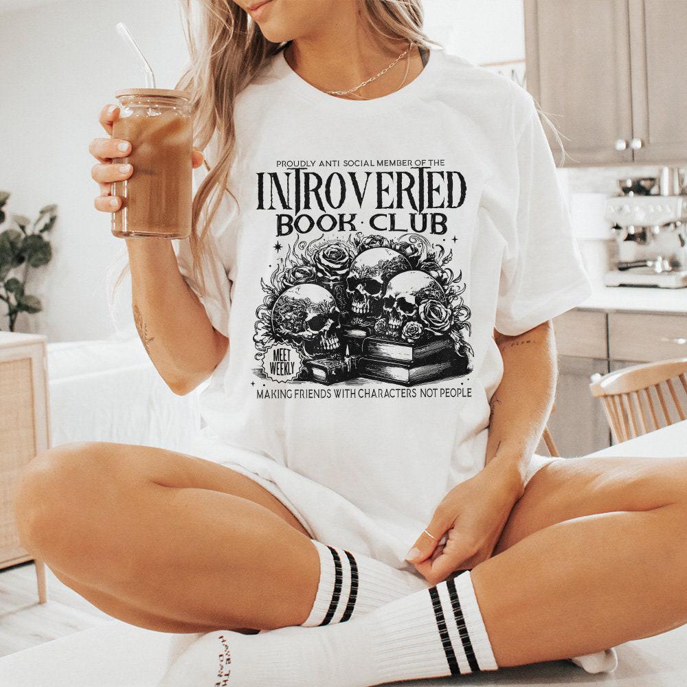 Introverted Book Lover Png, Antisocial Book Club Digital Download - 300