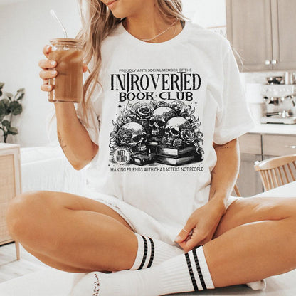 Introverted Book Lover Png, Antisocial Book Club Digital Download - 300