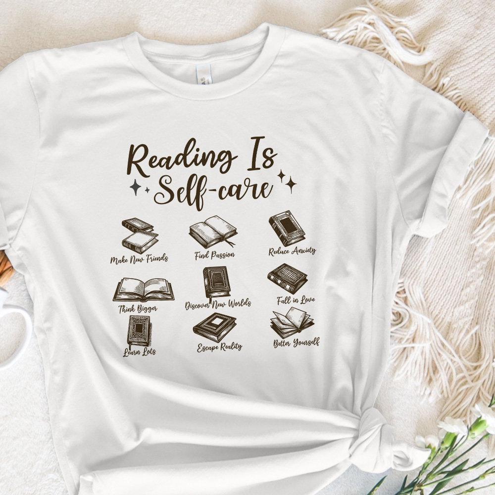 Retro Bookish PNG, Mental Health Reading - 300 DPI Design for T-Shirt