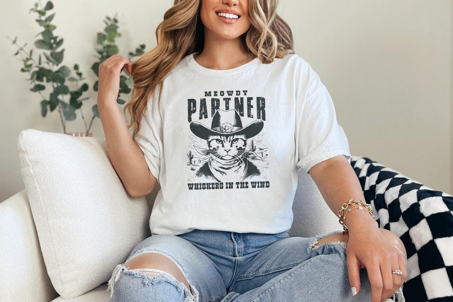 Meowdy Partner Western Cat PNG, Funny Cat Png - 300 DPI Design for T-Shirt