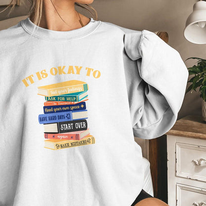 It is Okay to Feel Your Feelings PNG, Book Mental Health - 300 DPI Design