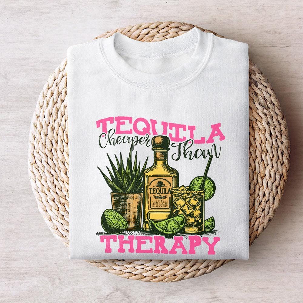 Tequila Therapy PNG, Summer Tequila Sublimation - 300 DPI Design for