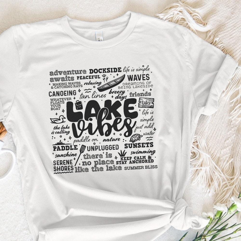 Lake Life Summer Subway Art PNG Digital Download, Summer Vibes - 300 DPI