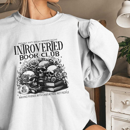 Introverted Book Lover Png, Antisocial Book Club Digital Download - 300