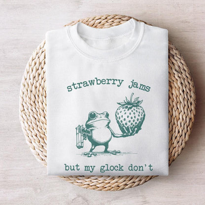 Strawberry Jams but My Glock Don't Funny PNG Meme, Digital Download - 300