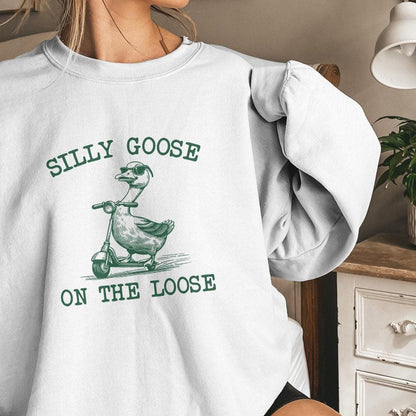 Silly Goose on the Loose PNG, Vintage Goose - 300 DPI Design for T-Shirt