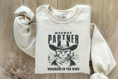 Meowdy Partner Western Cat PNG, Funny Cat Png - 300 DPI Design for T-Shirt